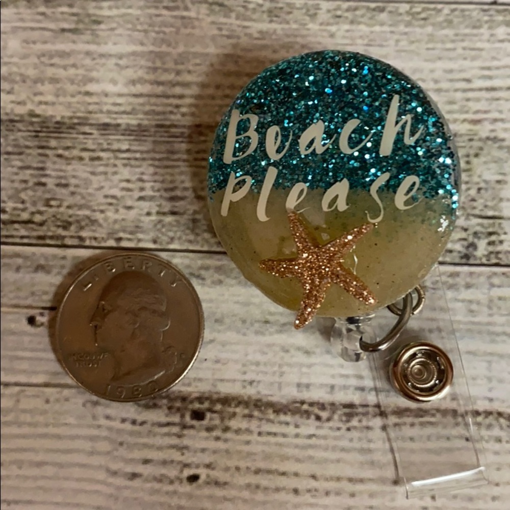 Beach Please Badge Reel